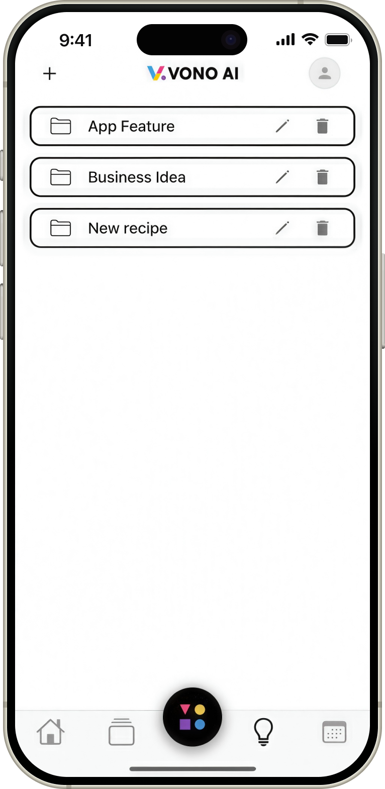 Another iPhone showing Vono app